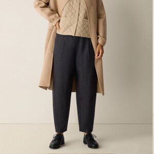 Eileen Fisher Boiled Wool Jersey Pleated Lantern Pant size XS